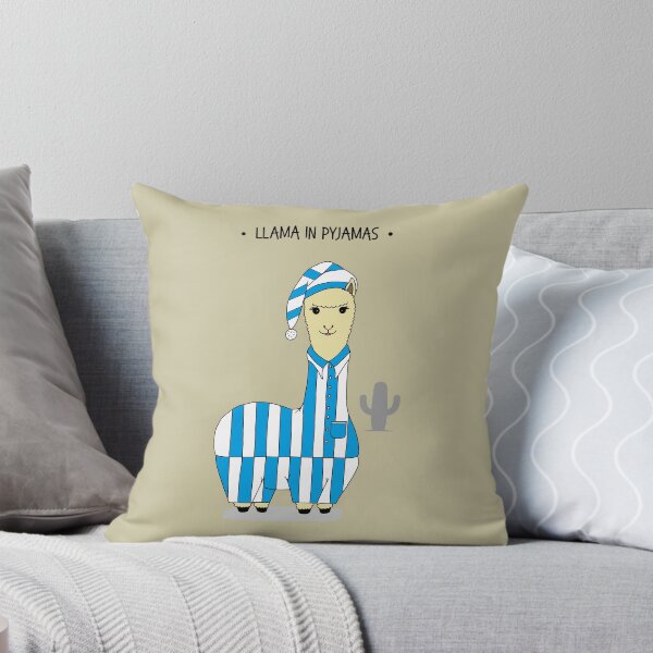Item preview, Cute Llama in Pyjamas Cartoon Illustration designed and sold by HotHibiscus.