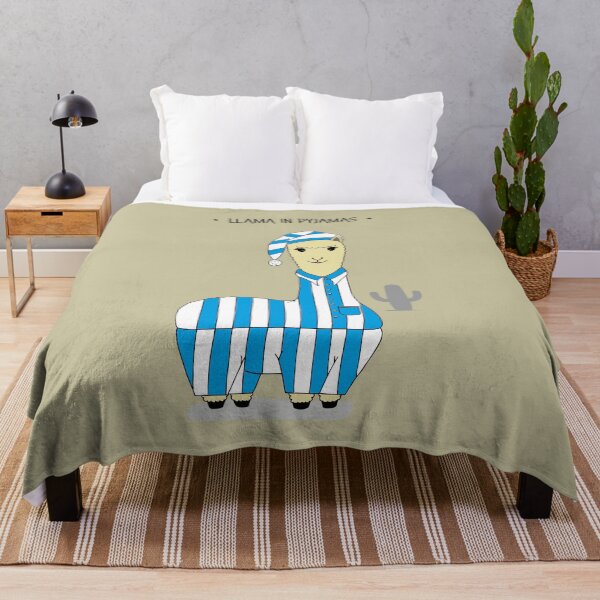 Item preview, Cute Llama in Pyjamas Cartoon Illustration designed and sold by HotHibiscus.