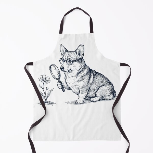 Item preview, Vintage Corgi Botanist Flower Dog Mom Dad designed and sold by DoodleTortle.