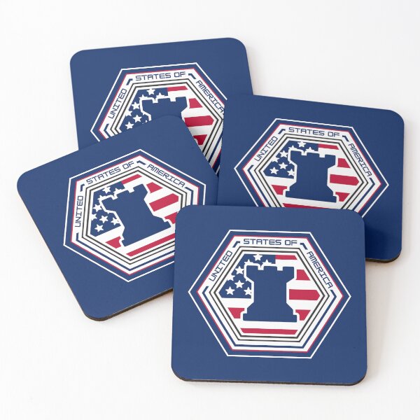 Item preview, United States of America Digital Fortress Hexagon Emblem – Patriotic Blue Tower Design for Veterans, Military Families, and Proud Americans designed and sold by GFamilyC.
