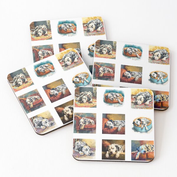 Item preview, Resting Dalmatian Dog Illustration Set designed and sold by LawleyKingdom.