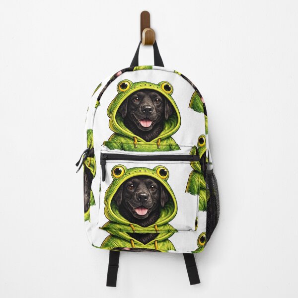 Item preview, Black Dog in Frog Themed Hoodie Streetwear Illustration designed and sold by Combat Skies.