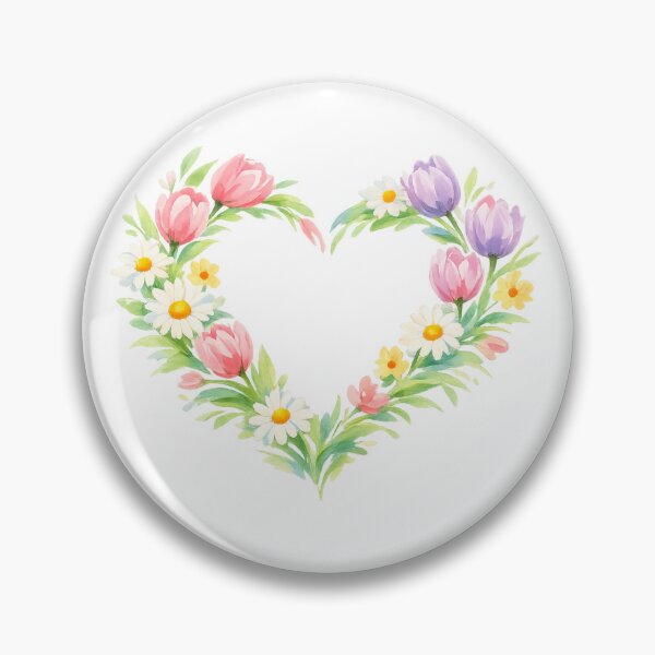 Item preview, Heart Flower Wreath Spring Mothers Day Art designed and sold by FunFitLife Studio.