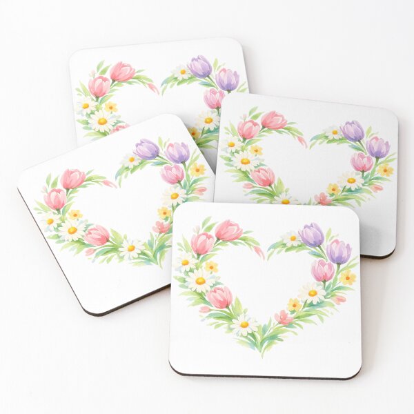 Item preview, Heart Flower Wreath Spring Mothers Day Art designed and sold by FunFitLife Studio.
