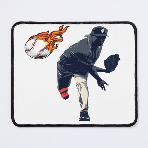 Item preview, Flaming Fastball – Power Pitch Baseball Art T-Shirt designed and sold by RMTrendy.