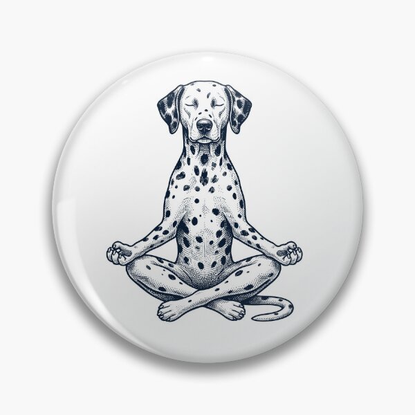 Artikelvorschau, Vintage Dalmatiner Yoga Lotus Meditation Hundeliebhaber entworfen und verkauft von DoodleTortle.