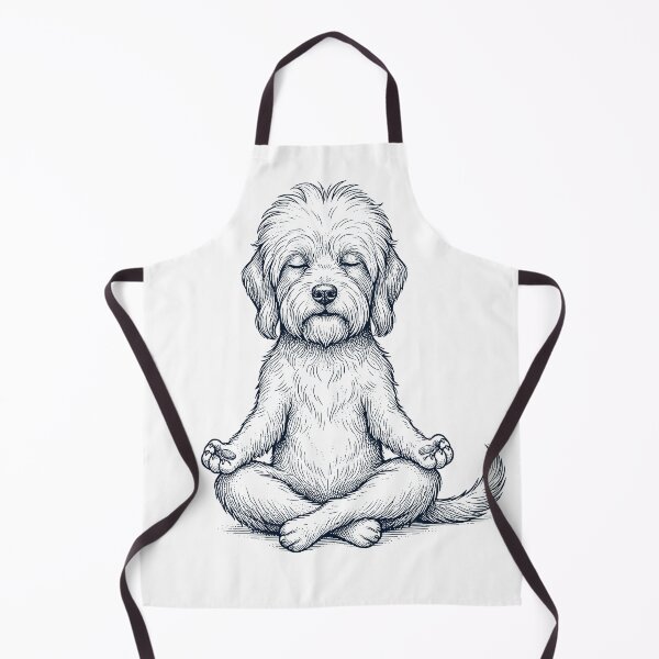 Item preview, Vintage Dandie Dinmont Terrier Yoga Lotus Meditation Dog Lover designed and sold by DoodleTortle.