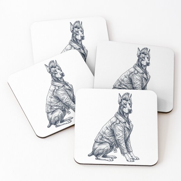 Item preview, Vintage Doberman Pinscher Punk Mowhawk Dog Mom Dad designed and sold by DoodleTortle.
