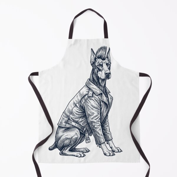 Item preview, Vintage Doberman Pinscher Punk Mowhawk Dog Mom Dad designed and sold by DoodleTortle.