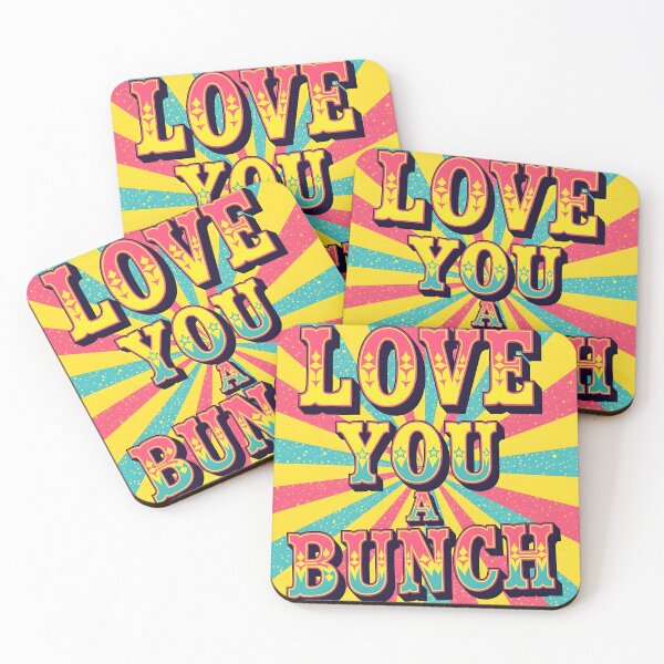Item preview, Love you a bunch - in retro art carnival circus style designed and sold by Ponted.