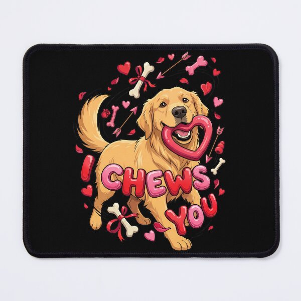 Item preview, Golden Retriever Funny Valentine "I Chews You" designed and sold by Tong4130.