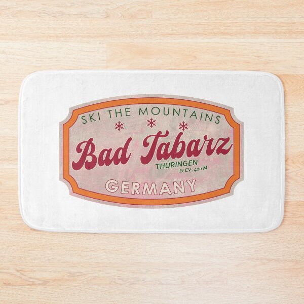 Item preview, Bad Tabarz, Germany, Thüringen, Ski, textured skiing badge designed and sold by Wanderful-roads.