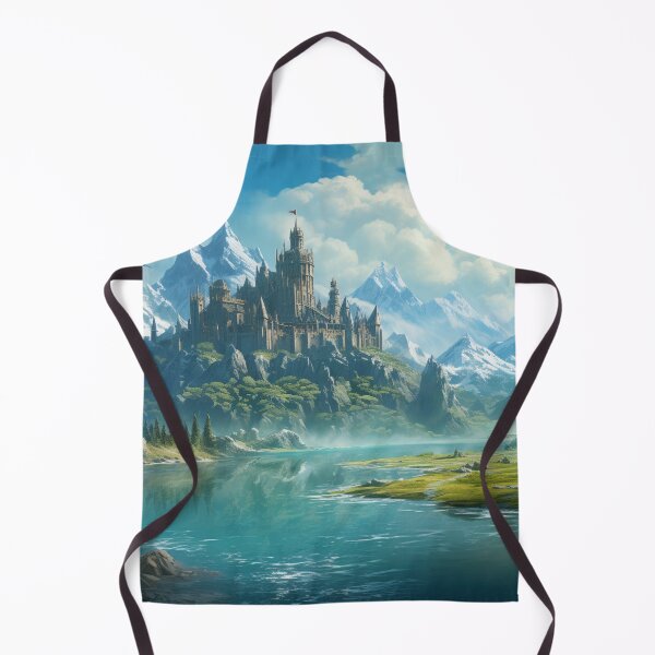 Item preview, Dragon Mountain Ancient Stronghold River Art designed and sold by GrinGalore.