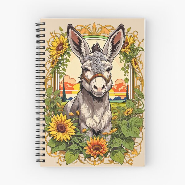 Item preview, Cottagecore Donkey Art Nouveau Vintage Botanical Illustration Print designed and sold by BorgSpareParts.