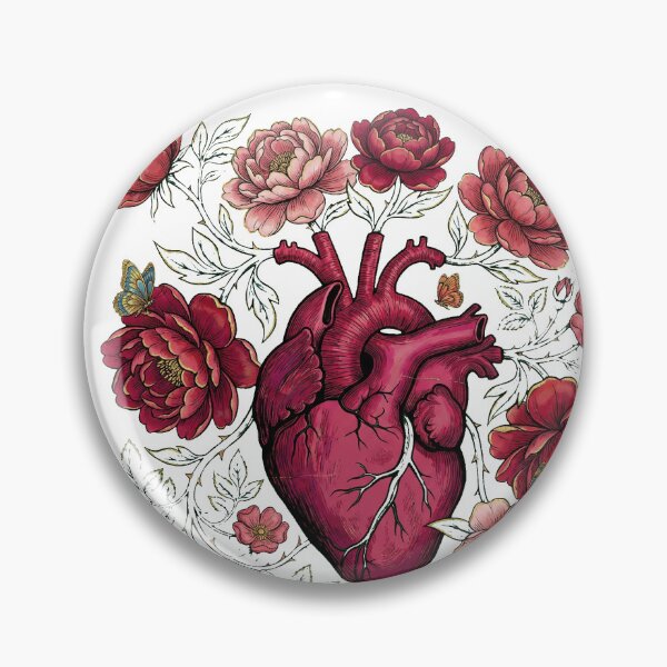 Item preview, Anatomical Heart Botanical Bloom Valentine designed and sold by ArtVibesX.