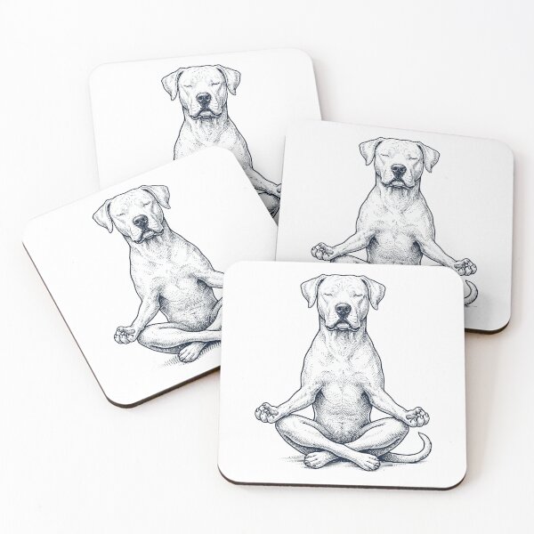 Item preview, Vintage Dogo Argentino Yoga Lotus Meditation Dog Lover designed and sold by DoodleTortle.