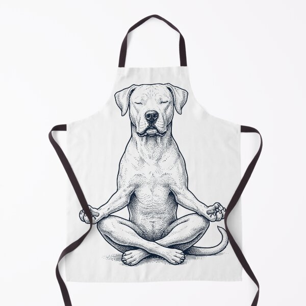Item preview, Vintage Dogo Argentino Yoga Lotus Meditation Dog Lover designed and sold by DoodleTortle.