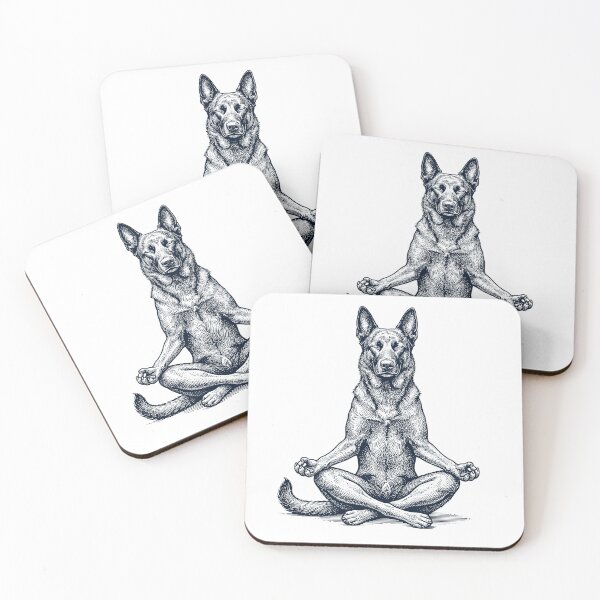 Item preview, Vintage Dutch Shepherd Yoga Lotus Meditation Dog Lover designed and sold by DoodleTortle.