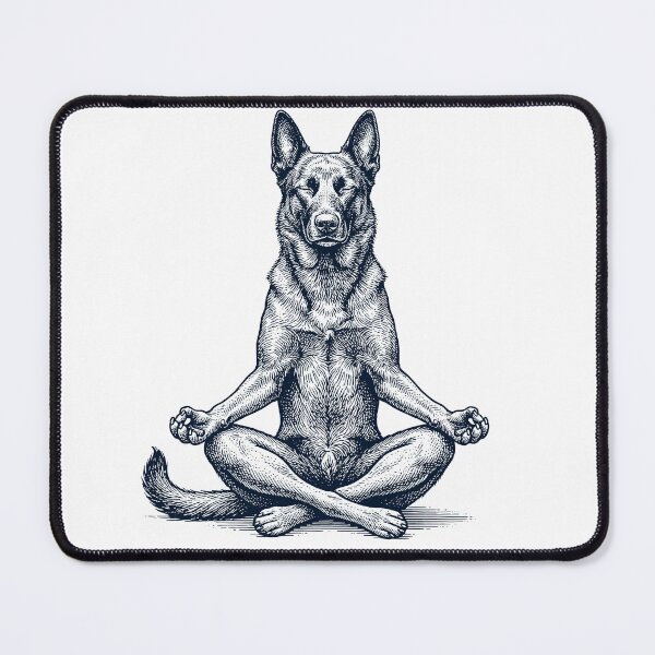 Item preview, Vintage Dutch Shepherd Yoga Lotus Meditation Dog Lover designed and sold by DoodleTortle.