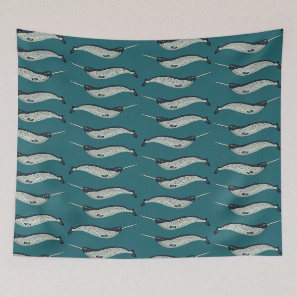 Item preview, Cute Narwhal Illustration Cartoon Arctic Whale designed and sold by PrettylittlepastelUk.