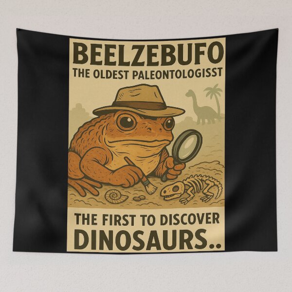 Item preview, Beelzebufo Dinosaur Paleontologist Funny Toad Archaeology Vintage Design designed and sold by Virelo.