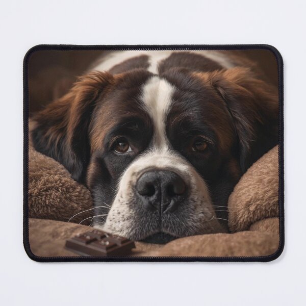 Item preview, Saint Bernard_Chocolate Day Cozy Dog Portrait | ArtivaNest Pet Verse Debut designed and sold by ArtivaNest.