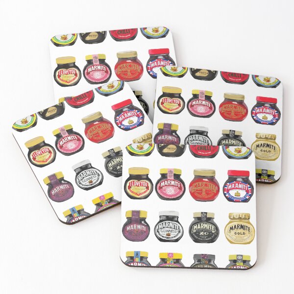 Item preview, Painting of various marmite jar designs  designed and sold by thehat24.