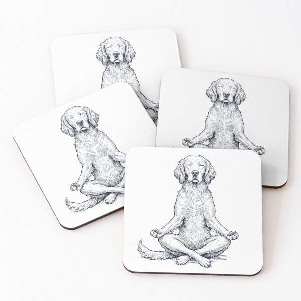 Item preview, Vintage English Setter Yoga Lotus Meditation Dog Lover designed and sold by DoodleTortle.