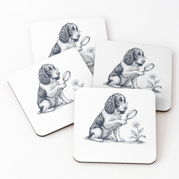 Item preview, Vintage English Springer Spaniel Botanist Flower Dog Mom Dad designed and sold by DoodleTortle.