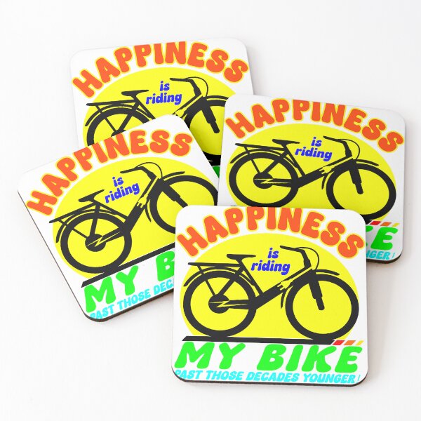 Item preview, Happiness Is Riding My Bike – Funny E-Bike Cycling Humor Design designed and sold by Color4Nature.