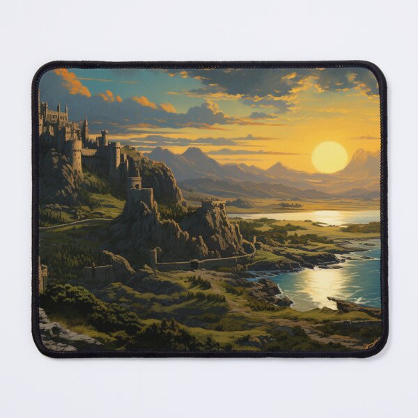 Item preview, Dragon Mountain Ancient Stronghold Sunrise Art designed and sold by GrinGalore.