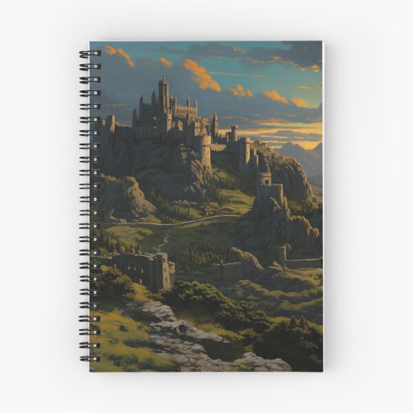 Item preview, Dragon Mountain Ancient Stronghold Sunrise Art designed and sold by GrinGalore.