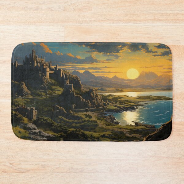 Item preview, Dragon Mountain Ancient Stronghold Sunrise Art designed and sold by GrinGalore.