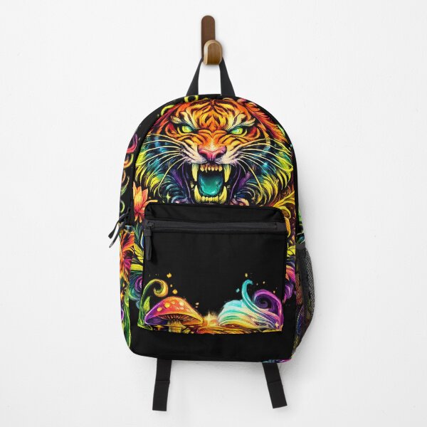 Item preview, Psychedelic Neon Tiger: Trippy Mushroom & Floral Surreal Art designed and sold by Culture Atlas .