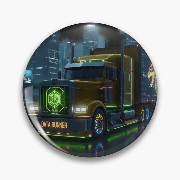 Item preview, Futuristic Cyberpunk Semi Truck Star Hauler Art designed and sold by BounoWorld.