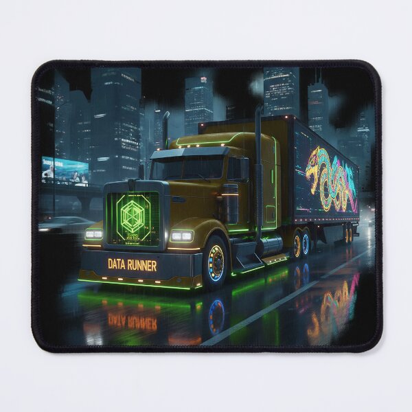 Item preview, Futuristic Cyberpunk Semi Truck Star Hauler Art designed and sold by BounoWorld.