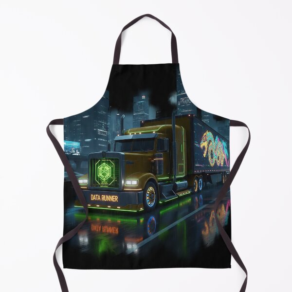 Item preview, Futuristic Cyberpunk Semi Truck Star Hauler Art designed and sold by BounoWorld.