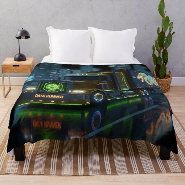 Item preview, Futuristic Cyberpunk Semi Truck Star Hauler Art designed and sold by BounoWorld.
