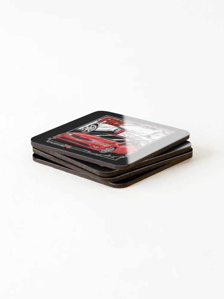 Thumbnail 4 of 5, Coasters (Set of 4), Red Civic FN2 Type R designed and sold by RAS-77.