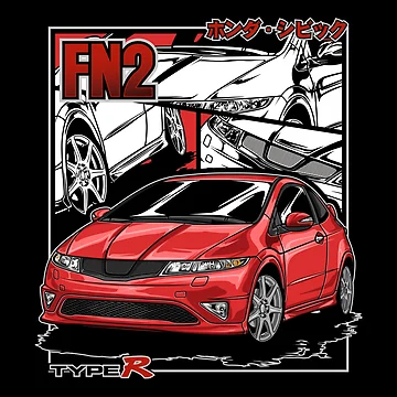 Artwork thumbnail, Red Civic FN2 Type R by RAS-77