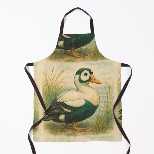 Item preview, Spectacled Eider Duck Bird Watercolor Illustration designed and sold by Virelo.