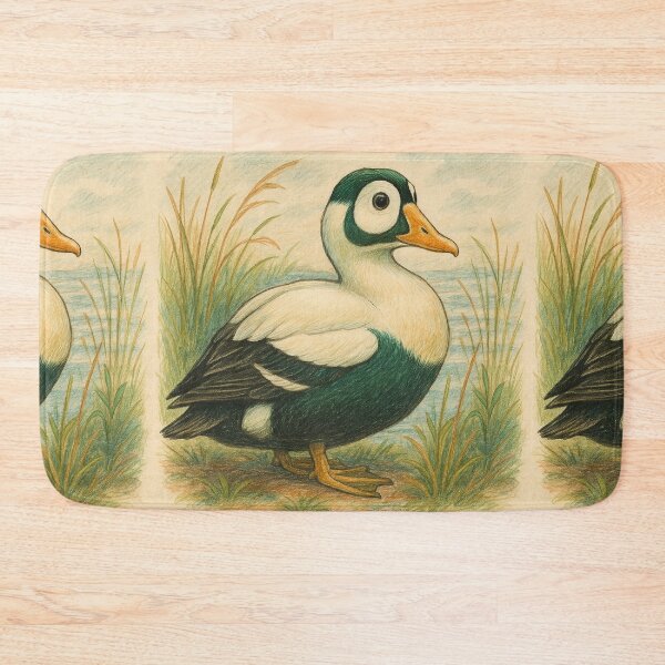 Item preview, Spectacled Eider Duck Bird Watercolor Illustration designed and sold by Virelo.