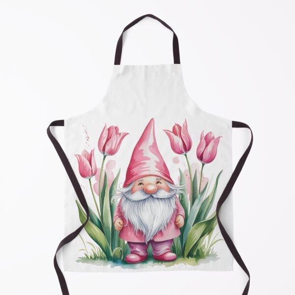 Artikelvorschau, Gartenzwerg mit rosa Tulpen entworfen und verkauft von jkrphoto.