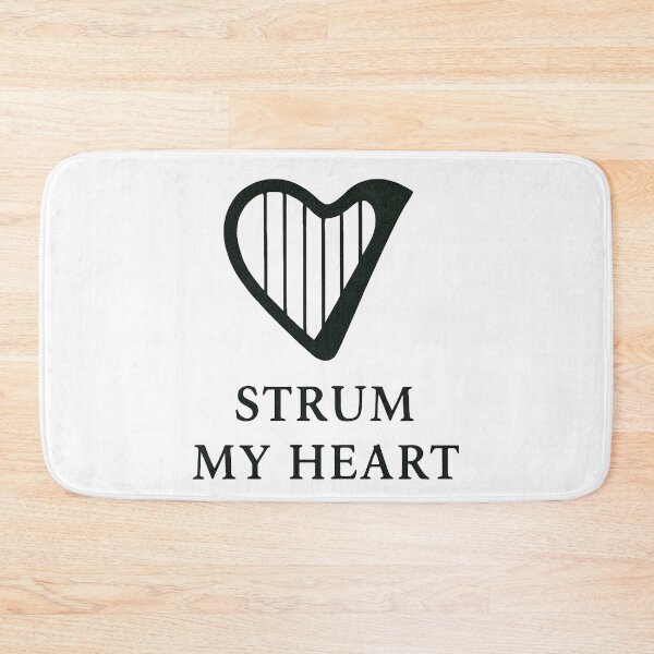 Item preview, Strum My Heart - Diseño romántico de arpa en forma de corazón para novias y amantes de la música designed and sold by Virelo.