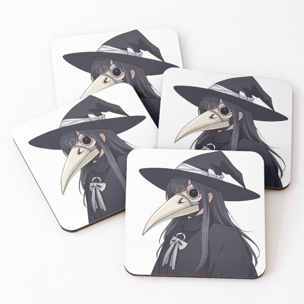 Item preview, Anime Plague Doctor Witch Girl Portrait Gothic Kawaii Streetwear Art designed and sold by LintonGriffin.