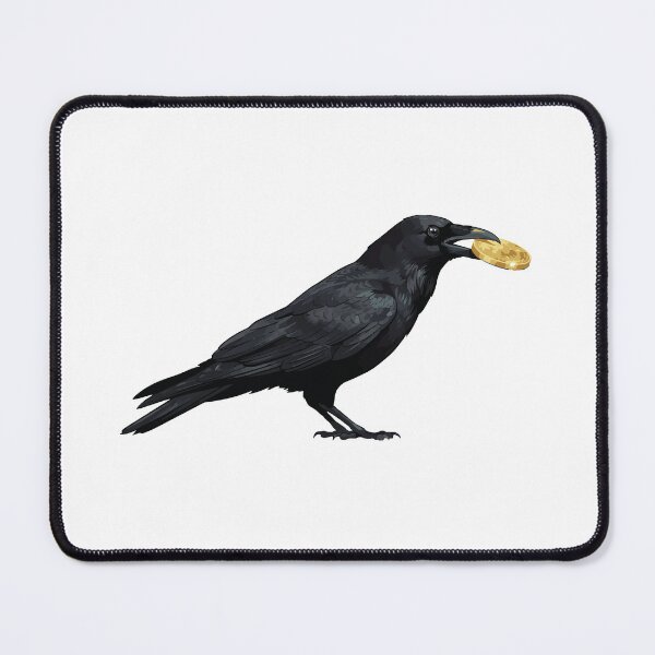Item preview, The Shiny Collector Crow Holding Gold Coin designed and sold by Petzzz.