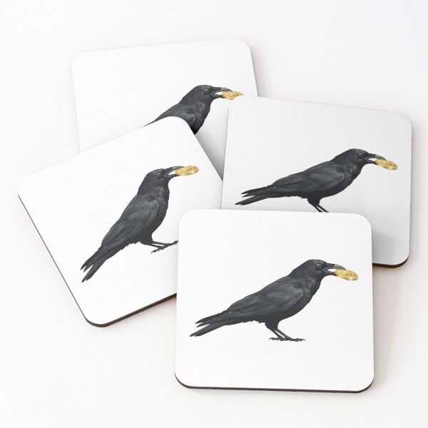 Item preview, The Shiny Collector Crow Holding Gold Coin designed and sold by Petzzz.
