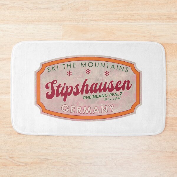 Item preview, Stipshausen, Germany, Rheinland-Pfalz, Ski, textured skiing badge designed and sold by Wanderful-roads.