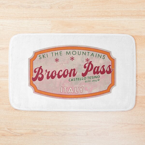 Item preview, Brocon Pass, Italy, Castello Tesino, Ski, textured skiing badge designed and sold by Wanderful-roads.