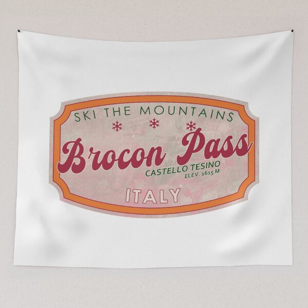 Item preview, Brocon Pass, Italy, Castello Tesino, Ski, textured skiing badge designed and sold by Wanderful-roads.